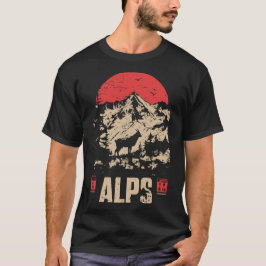 Alpine Pulse – Retro Snow Peaks T-shirt
