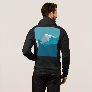 Alpine Skiërs Langlaufen Zwart Hoodie