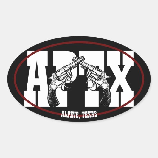 Alpine Texas Vinyl Sticker Oval (Voorkant)