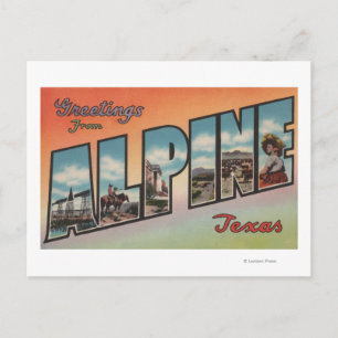 Alpine, TexasLarge Letter ScenesAlpine, TX Briefkaart