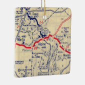 Alpine TX  Map Keramisch Ornament (Rechts)