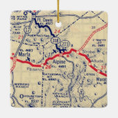 Alpine TX  Map Keramisch Ornament (Achterkant)