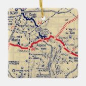 Alpine TX  Map Keramisch Ornament (Voorkant)