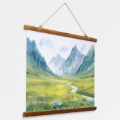 Alpine Whisper - weide onder de toppen Hangend Wandkleed (Gebogen)