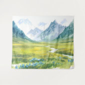 Alpine Whisper - weide onder de toppen Wandkleed (Voorkant (horizontaal))