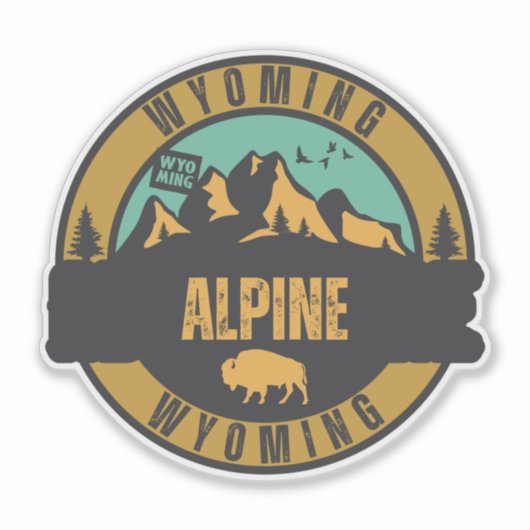 Alpine, Wyoming Sticker (Voorkant)