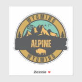 Alpine, Wyoming Sticker (Vel)