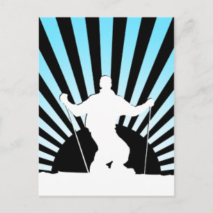 alpineskiër briefkaart