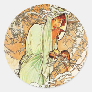 Alpohense Mucha Winter Stickers