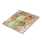 Alpohense Mucha Winter Tile Tegeltje (Zijkant)