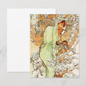 Alpohense Mucha Winter Uitnodigingen (Voorkant / Achterkant)