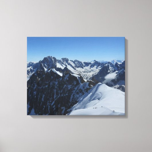 Alps Chamonix Panorama Canvas Afdruk (Voorkant)