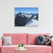 Alps Chamonix Panorama Canvas Afdruk (Insitu (Woonkamer))