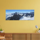 Alps Chamonix Panorama Canvas Afdruk (Insitu (Woonkamer))