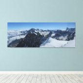 Alps Chamonix Panorama Canvas Afdruk (Insitu (Houten vloer))