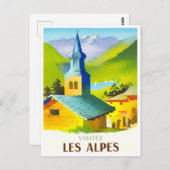 Alps France vintage Briefkaart (Voorkant / Achterkant)