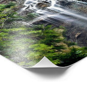 Alps Mountain Top Waterfall Foto Afdruk (Hoek)