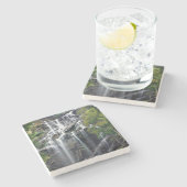 Alps Mountain Top Waterfall Stenen Onderzetter (Zijkant)