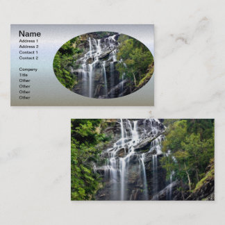 Alps Mountain Top Waterfall Visitekaartje