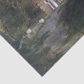 Alps Mountains Forest Trees Chateau Tissue Paper Tissuepapier (Detail)