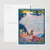 Alps route Frankrijk vintonage Briefkaart (Voorkant / Achterkant)