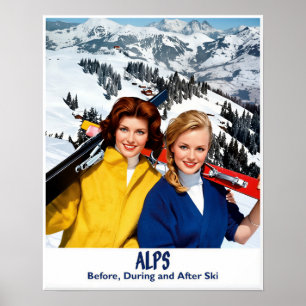Alps Ski, reisposter  Poster