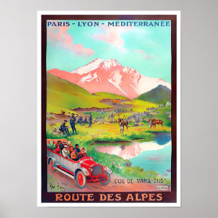 Alps Tour France vintage Poster