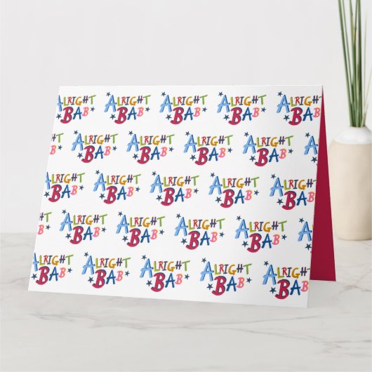 Alright Bab Black Pays Mots Carte de voeux (Devant)