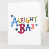 Alright Bab Black Pays Mots Carte de voeux (Devant)