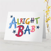 Alright Bab Black Pays Mots Carte de voeux (Fleur jaune)