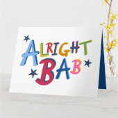 Alright Bab Black Pays Mots Carte de voeux (Fleur jaune)