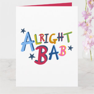 Alright Bab Black Pays Mots Carte de voeux