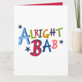 Alright Bab Black Pays Mots Carte de voeux (Devant)
