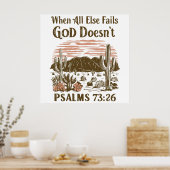 Als al het andere faalt, doet God dat niet Poster (Keuken)