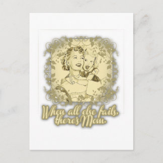 Als al het andere faalt, is er mama briefkaart