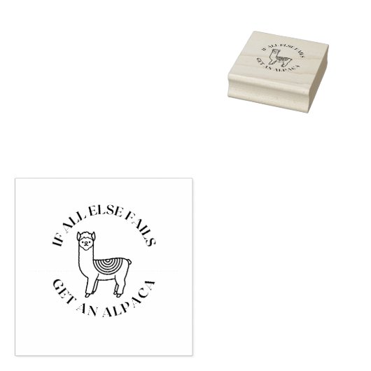 Als al het andere ontbreekt krijg een alpaca 	rubberstempel (Gestempeld)