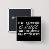 Als al wereld een stadium… vierkante button 5,1 cm (Voorkant /achterkant)