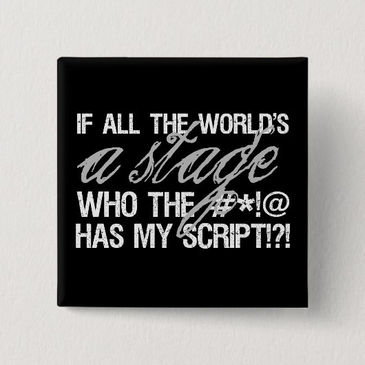 Als al wereld een stadium… vierkante button 5,1 cm (Voorkant)