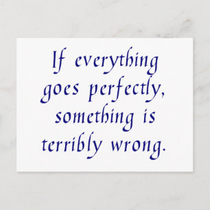 Als alles perfect gaat, briefkaart