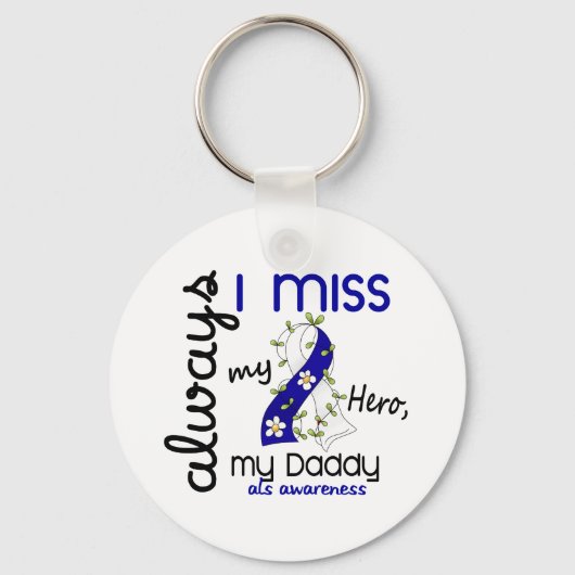 ALS Altijd Miss Mijn papa 3 Sleutelhanger (Voorkant)