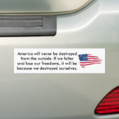 Als Amerika zou moeten dalen Bumpersticker (Op auto)