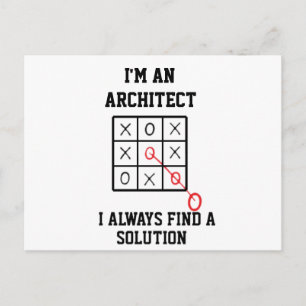 Als architect vind ik altijd een oplossing ansich briefkaart