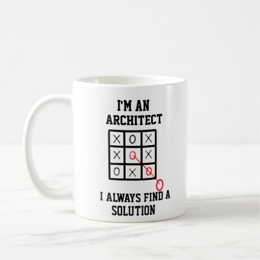 Als architect vind ik altijd een oplossing Mok (Links)