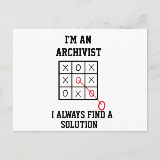 Als archivaris vind ik altijd een oplossing  Postc Briefkaart (Voorkant)