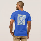 ALS Awareness Blue Ribbon Angel Custom T-shirt (Achterkant volledig)