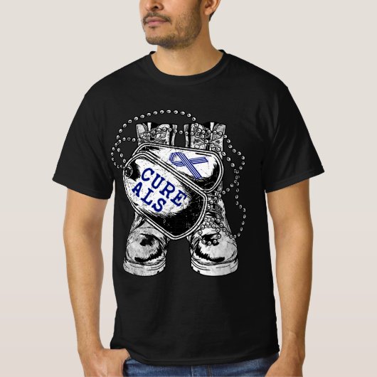 ALS Awareness for Military Veteran  T-shirt (Voorkant)