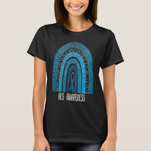 ALS Awareness Month Support Boho Rainbow T-shirt (Voorkant)