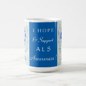 ALS Awareness Ribbon Angel Custom Mok (Center)