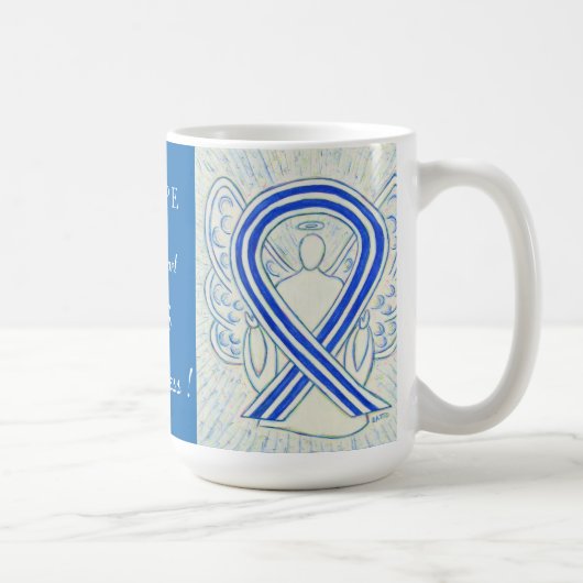 ALS Awareness Ribbon Angel Custom Mok (Rechts)