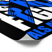 ALS Bewustmakingsmaand Blauwe lintemomagevechten k Poster (Hoek)